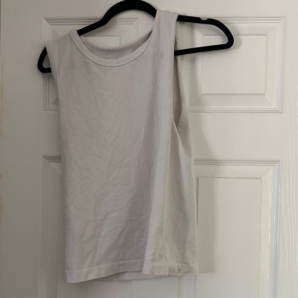 Sleeveless White Tank Top